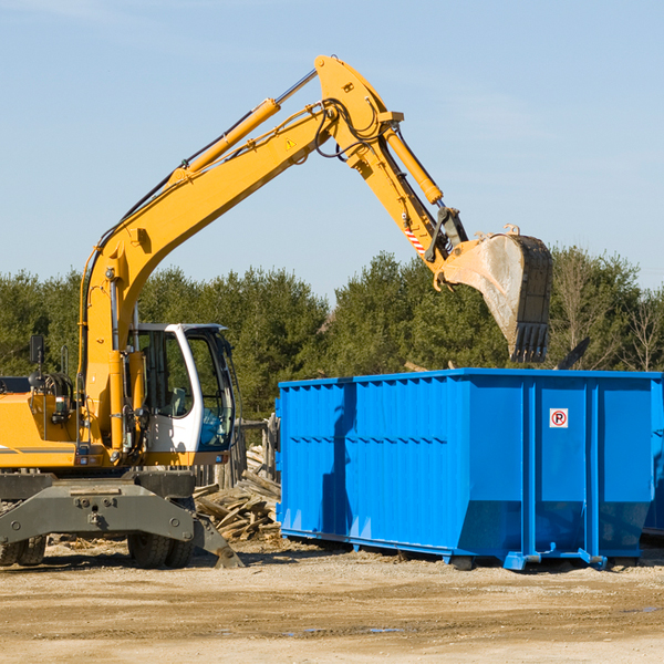 are there any restrictions on where a residential dumpster can be placed in Olney